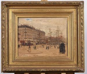 LECLAIRE Victor 1830-1885,Vue de Paris, les Batignolles,Adjug'art FR 2021-03-02