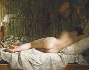LECLERCQ Emile Carolus 1827-1907,Reclining nude,Christie's GB 2014-09-11