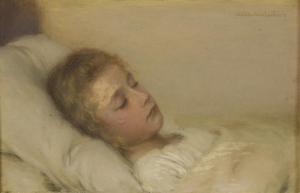 LECLERCQ Louis Antoine 1856,Jeune fille endormie,Daguerre FR 2017-11-10