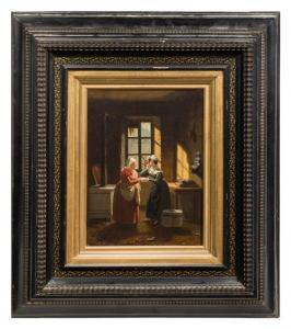 LECOEUR Jean Baptiste 1795-1838,Two Women Near a Window,1812,Hindman US 2018-04-18