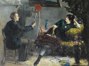 LECOINDRE Eugène 1800-1800,DANS L'ATELIER,1882,Sotheby's GB 2012-06-21