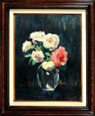 LECOMTE Emile 1866-1938,Stillleben mit Rosen in einer Vase,Allgauer DE 2017-01-12