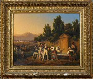 LECOMTE Hippolyte 1781-1857,La halte des fantassins,1846,Lafon FR 2014-03-18