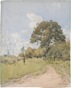 LECOMTE Paul 1842-1920,Nordfranzösische Landschaftspartie,Galerie Bassenge DE 2023-12-01