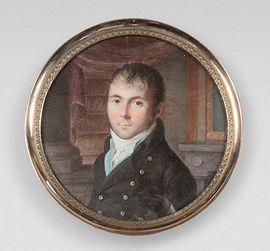 LECOURT J. 1801-1836,Portrait d'un comédien devant sa bibliothèque,De Maigret FR 2021-12-03