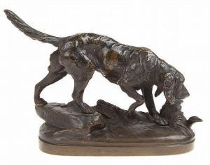 LECOURTIER Prosper 1855-1924,Hound with game,Bernaerts BE 2016-05-03