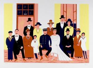 LEDAN Francois 1949,Wedding Family Portrait,1980,Ro Gallery US 2024-02-07