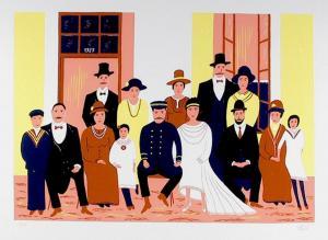 LEDAN Francois 1949,Wedding Family Portrait,1980,Ro Gallery US 2024-03-23