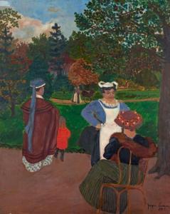 LEDERER Jacques 1894-1917,Au jardin public, les nounous,1913,Beaussant-Lefèvre FR 2014-12-18