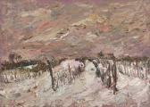 LEDERER Viktor 1935-2017,Vineyards in the snow,1995,im Kinsky Auktionshaus AT 2021-07-06
