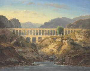 LEDIEU Alexis,An Algerian Aqueduct, possibly in the Aurès Mounta,1852,Christie's 2008-10-22