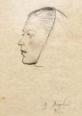 LEDNEV Valery 1940,Woman in Profile,Rowley Fine Art Auctioneers GB 2017-02-21