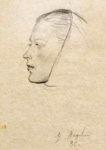 LEDNEV Valery 1940,Woman in Profile,1980,Rowley Fine Art Auctioneers GB 2017-05-30