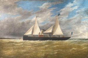 LEDUC Charles 1831-1911,Le steamship français,Saint Germain en Laye encheres-F. Laurent 2023-07-22