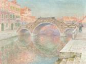 LEDUC Paul 1876-1943,Ponte dei Tre Archi, Venice,De Vuyst BE 2017-05-20