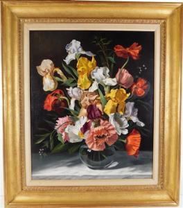LEE ANDERSON RONALD,still life with flowers in glass vase,1968,Winter Associates 2018-06-25