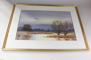 LEE Arthur 1881-1961,Wildfowl in flight above marshland,Henry Adams GB 2016-09-01