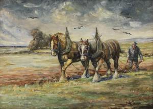 LEE David,A ploughing scene; A shepherd tending his flock a ,19th century,Sworders 2020-12-08
