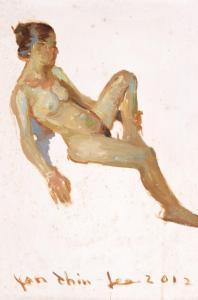 LEE GAN CHIN 1977,Seated Nude Facing Right,2012,Henry Butcher MY 2021-12-05