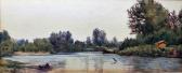 LEE J.W,Lake scene,1915,The Cotswold Auction Company GB 2020-07-28