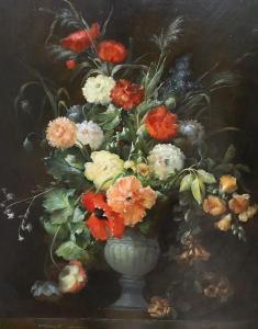 LEE Nancy 1900-1900,Still life of flowers in a vase upon a ledge,Gorringes GB 2022-09-12