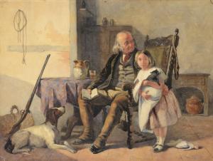 LEE William 1810-1865,NWS  FATHERLY AFFECTION,1824,Mellors & Kirk GB 2016-06-15