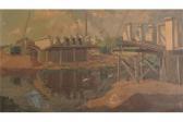 LEECH George William 1894-1966,‘Bridge Construction on the Trent’’’’,John Nicholson GB 2015-05-01