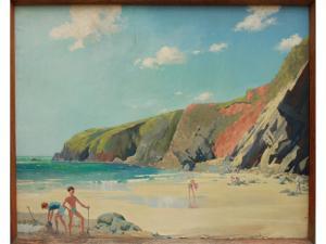 LEECH George William 1894-1966,Pembrokeshire Coast,c.1950,Onslows GB 2016-07-14