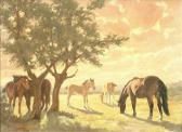 LEEK Charles,Horses grazing in the meadows,20th century,Dreweatt-Neate GB 2008-11-19