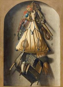 LEEMANS Antonius 1631-1673,Trompe-l'œil aux accessoires du fauconnier,Piasa FR 2007-06-22