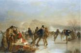 LEES Charles 1800-1880,SKATERS, A SCENE ON DUDDINGSTON LOCH NEAR EDINBURG,1853,Sotheby's 2013-11-19