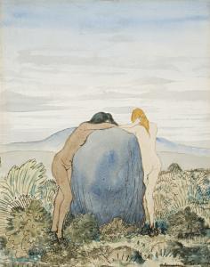 LEES Derwent 1885-1931,Two Nudes In Landscape,Deutscher and Hackett AU 2008-04-16