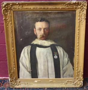 LEFEBURE P.Horton,portrait of a clergyman wearing the Zulu War Medal,1879,Reeman Dansie 2012-04-24