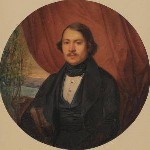 LEFEBVRE Charles V.E. 1805-1882,Portrait d'Honoré de Balzac (1799 - 1850),1835,Aguttes FR 2023-06-22