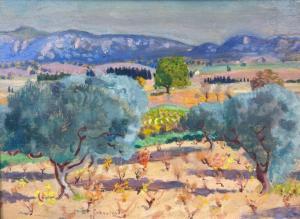 Lefebvre de Laboulaye Paul 1902-1961,Paysage méditerranéen,1953,Boisgirard - Antonini FR 2023-06-30