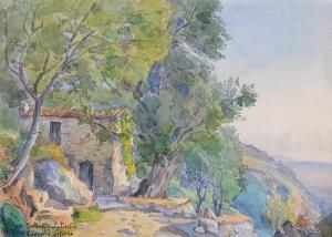 LEFEVRE EDOUARD 1868-1939,Chemin de la Turbie (Montecarlo),Meeting Art IT 2013-04-25