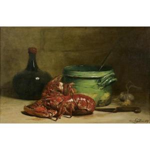 LEFEVRE Ernest 1850-1889,Nature morte aux homards,1889,Tajan FR 2020-04-24