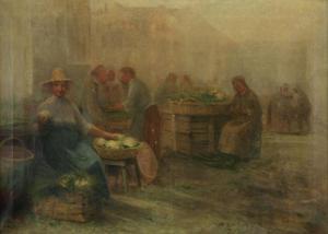 LEFEVRE L.A,Vegetable market,1909,Bernaerts BE 2010-05-10