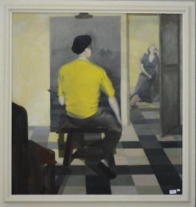LEFEVRE Marcel,Le peintre et son modèle,1951,Rops BE 2017-06-25