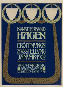 LEFLER Heinrich 1863-1919,KÜNSTLERBUND HAGEN,1902,Swann Galleries US 2015-05-07