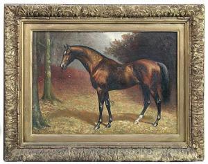 LEFTWICH George Robert 1800-1900,Study of a bay racehorse,Cheffins GB 2014-09-18