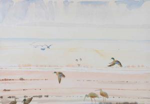 Legge Simon 1900-2000,MALLARDS OVER WETLANDS,Ross's Auctioneers and values IE 2018-03-21