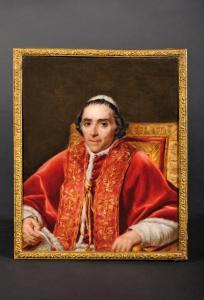 LEGRAND Athalante 1800-1800,« Le pape Pie VII assis dans un fauteuil »,1823,Osenat FR 2014-03-23