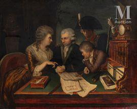 LEGRAND DE LERANT Scott Pierre Nicolas 1758-1829,Portrait d\’une famille d\’archi,Millon & Associés 2021-10-08