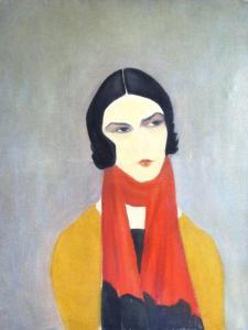 LEGRAND Marcel 1890-1933,Jeune femme à lécharpe rouge,Lafon FR 2013-05-23