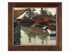 LEHMANN BRAUNS Paul 1885-1970,Hamburg Harbor Scene,c.1930,Auctionata DE 2016-08-26