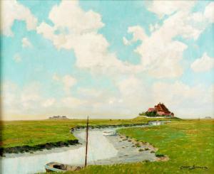 LEHMANN BRAUNS Paul 1885-1970,Kirchwarft der Hallig Hooge,Auktionshaus Citynord DE 2022-09-01