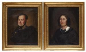 LEHMANN Carl Peter 1794-1876,Porträtt av August Lodin och hans hustru,Uppsala Auction SE 2015-10-13