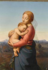 LEHMANN Henri 1814-1882,Madonna and Child,1839,Sotheby's GB 2023-06-14