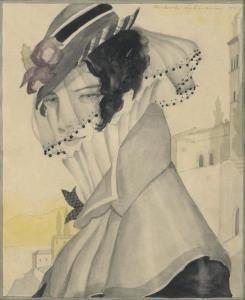LEHMANN Herbert 1890-1954,Dame mit Hut,1920,Galerie Bassenge DE 2019-06-01